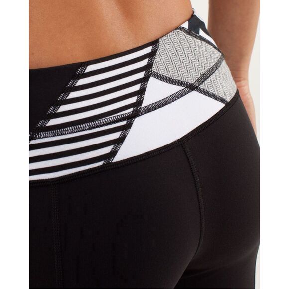 Lululemon Reversible Groove Flare Yoga Pants Slim Leg 6 Rare Prin Waisband Luon - Picture 13 of 14